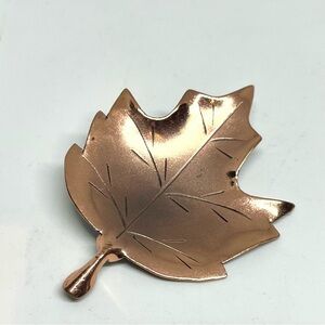 Stuart Nye Copper Maple Leaf Brooch